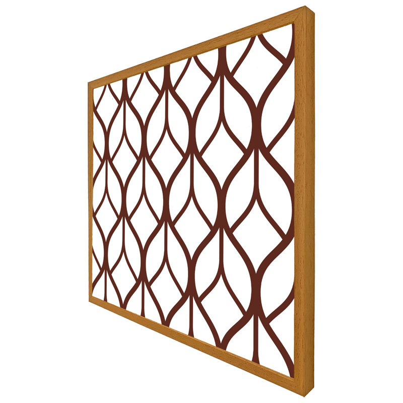 Beckhem Single Picture Frame Print, 51cm H x 51cm W x 4cm D, Oak