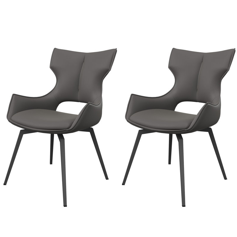 Deloney Swivel Dining Chair, Grey