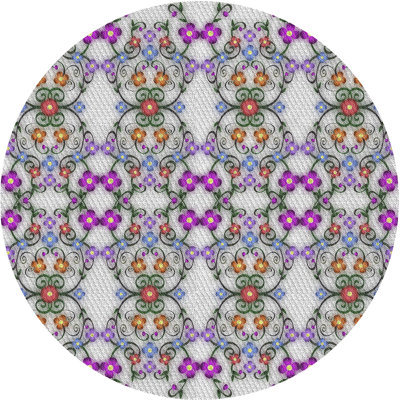 Tapis mauve à motif floral Sammy-Jo