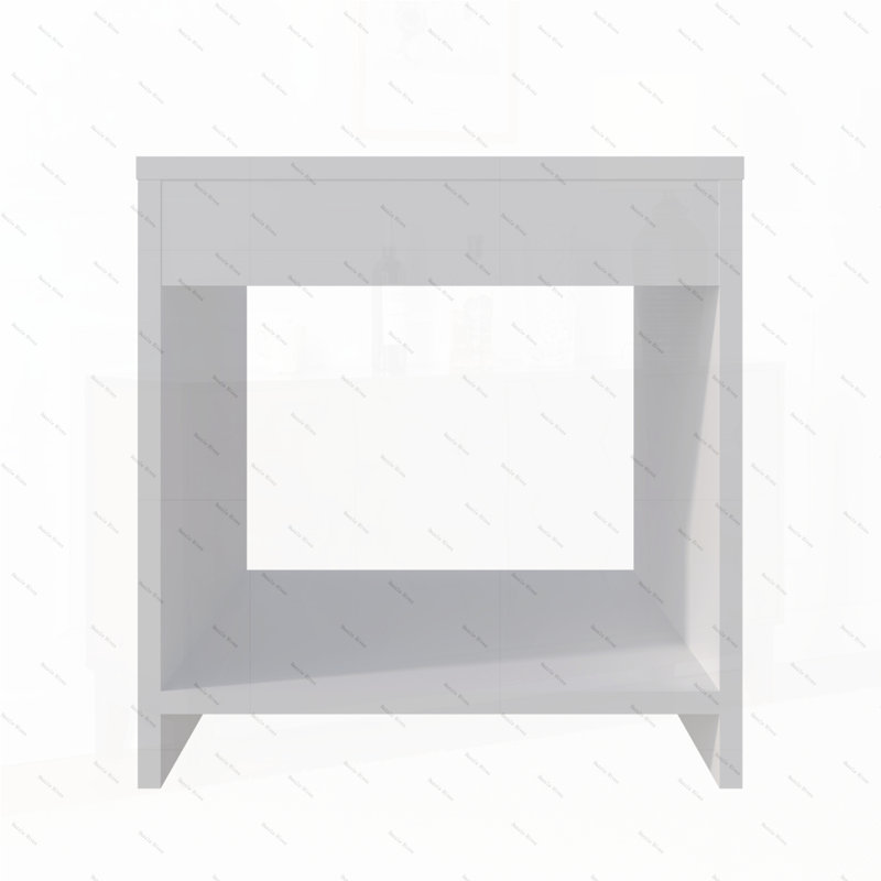 Table de chevet avec rangement ouvert Anegam, Blanc