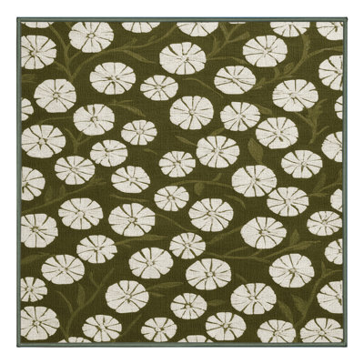 Tapis vert botanique lavable à la machine