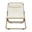 Chaises longues d'extérieur pliantes 2 pièces TREXM, chaises longues réglables en rotin avec coussins épais et appuis-tête amovibles pour la piscine, la terrasse et la plage