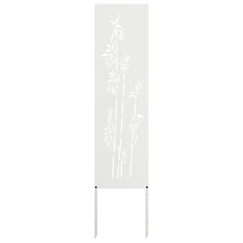 Garden Privacy Screen Olive Green 32 X 140 Cm Cold-Rolled Steel, White, 140cm H x 32cm W x 1.7cm D