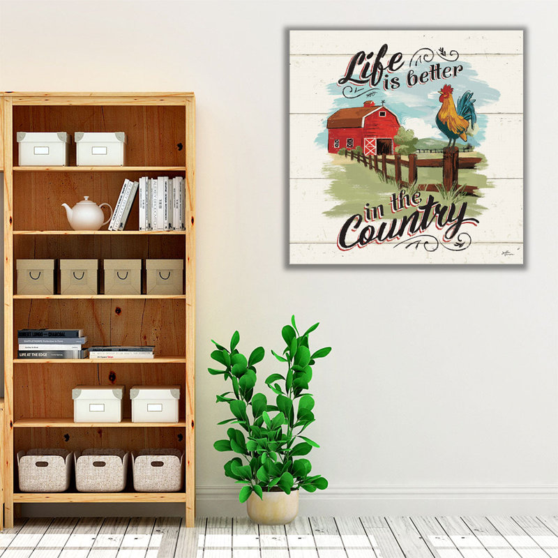 «Farm Life III», reproduction d'art sur toile, H 24 po x l 24 po