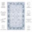 Arizona Bohemian Machine Washable Non-Slip Area Rug in Blue/Gray-620640308