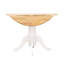 Élégante table de salle à manger rabattable à feuilles en brun - ajoute une touche élégante naturelle et blanche avec un espace rétractable pratique