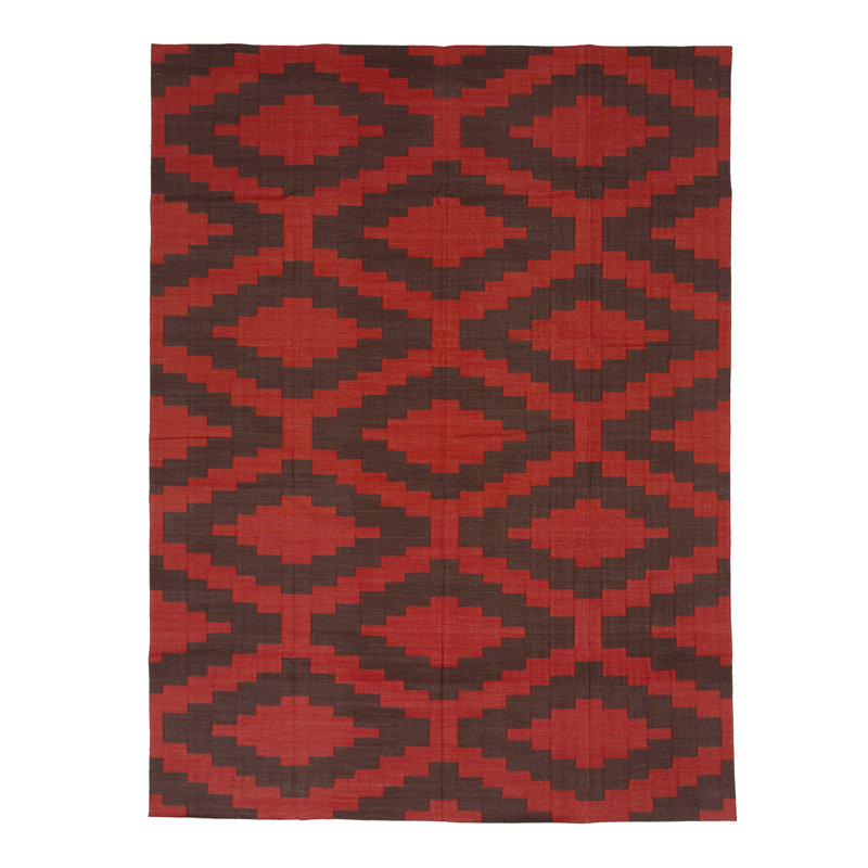 Geometric Cotton Rug, Rectangle 8'10" x 11'10"