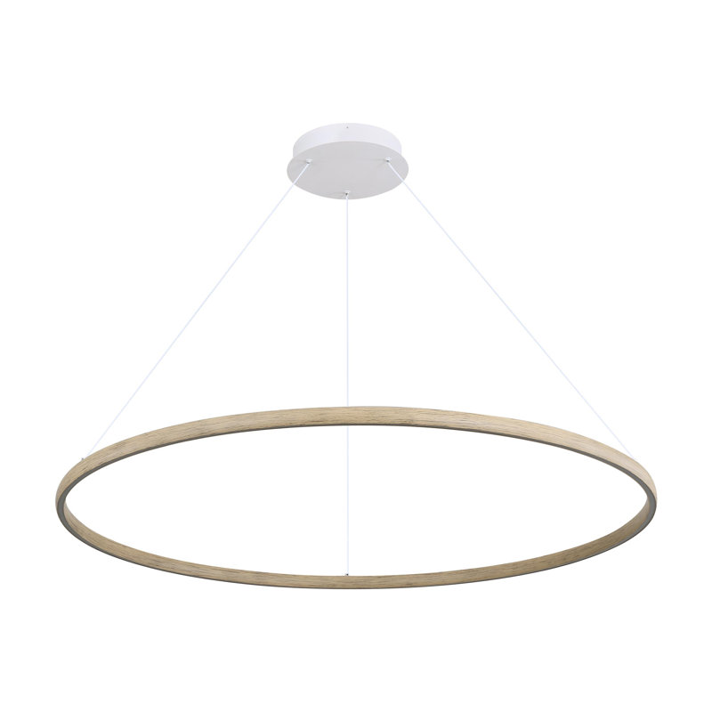 Nurein 71" LED Ring Chandelier, Driftwood