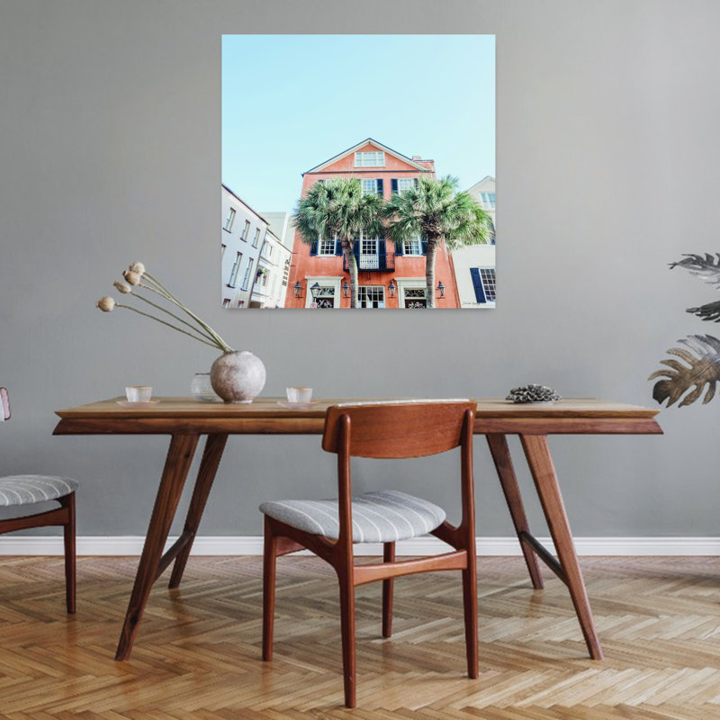 Charleston, palmiers abstraits, palmiers, art tropical, H 32 po x l 32 po