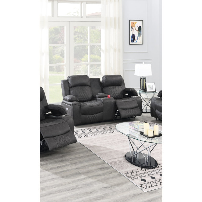 2 gel de charbon de bois avec charge sans fil et rangement Color Power Motion, Gris anthracite