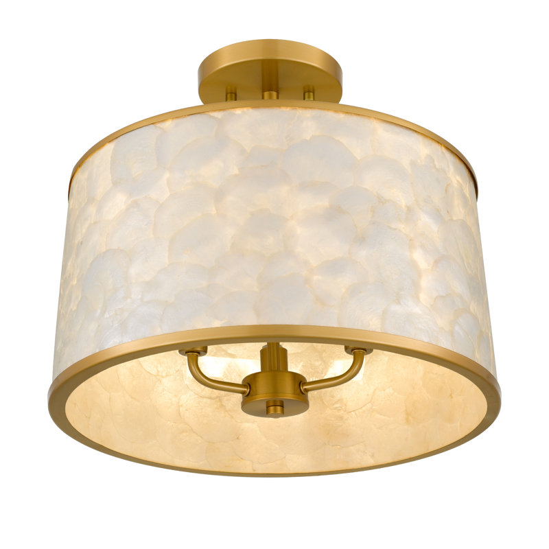 Windley 3-Light Brushed Gold Semi-Flush Mount