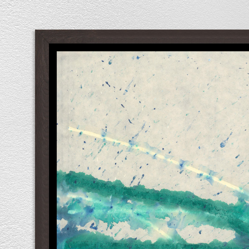 «Mixed up VIII» par Danielle Davis - peinture sur toile à cadre flottant, Image au gel brossé, H 61,75 po x l 31,75 po