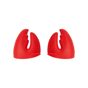 Porte-casseroles en silicone véritable Fred Pot Pinchers, rouge (Ensemble de 2)