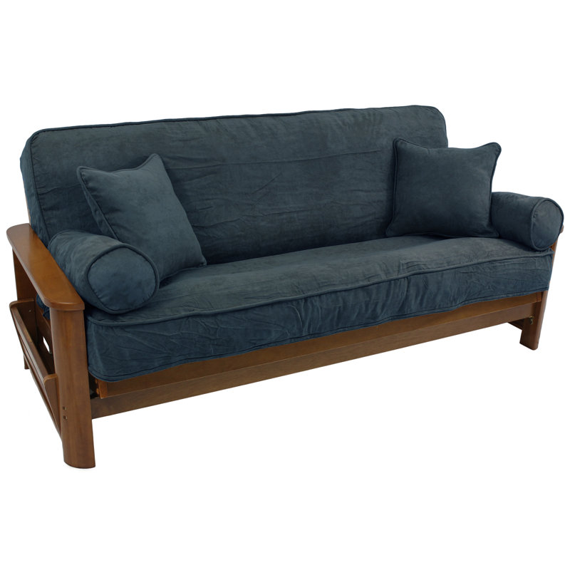 Housse pour futon à coussins carrés/rectangulaires, Indigo