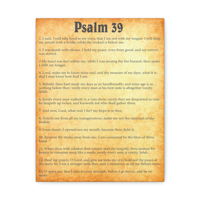 Trinx Psalm 39 - Wrapped Canvas Textual Art - Wayfair Canada
