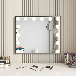 Hollywood Tri Tone Plus Makeup Mirror with 14 Lights Ultra Slim LED Mirror with 5X Magnified Mirror
