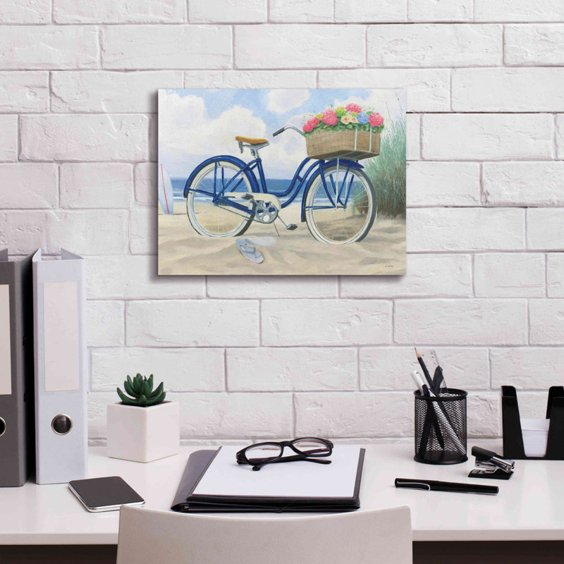 «Beach Time II» par James Wiens, art mural sur toile, H 12 po x l 16 po x P 0,75 po