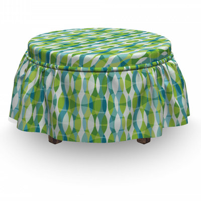 Ensemble de housse pour repose-pieds à coussins carrés de boîte 2 pièces grunge