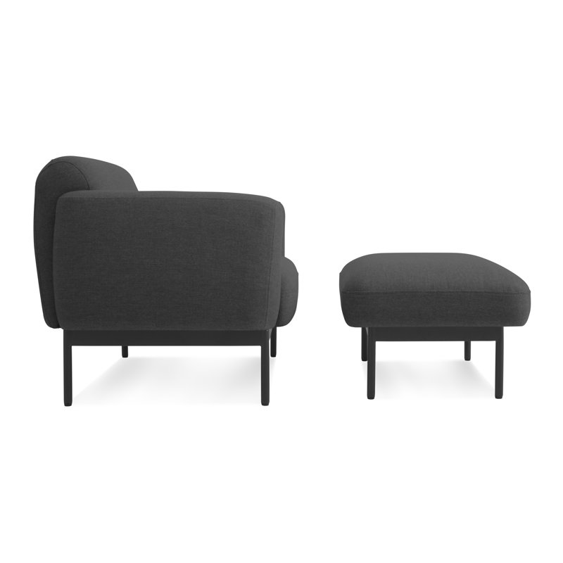 Puff Puff Ottoman, Black, Maharam Meld in Panda