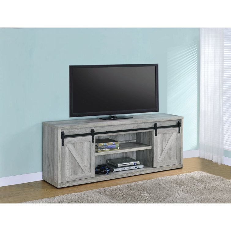 Collin 3-shelf Sliding Doors TV Console