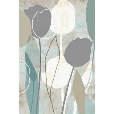 Sea Mist Floral II by Flora Kouta - Wrapped Canvas Print