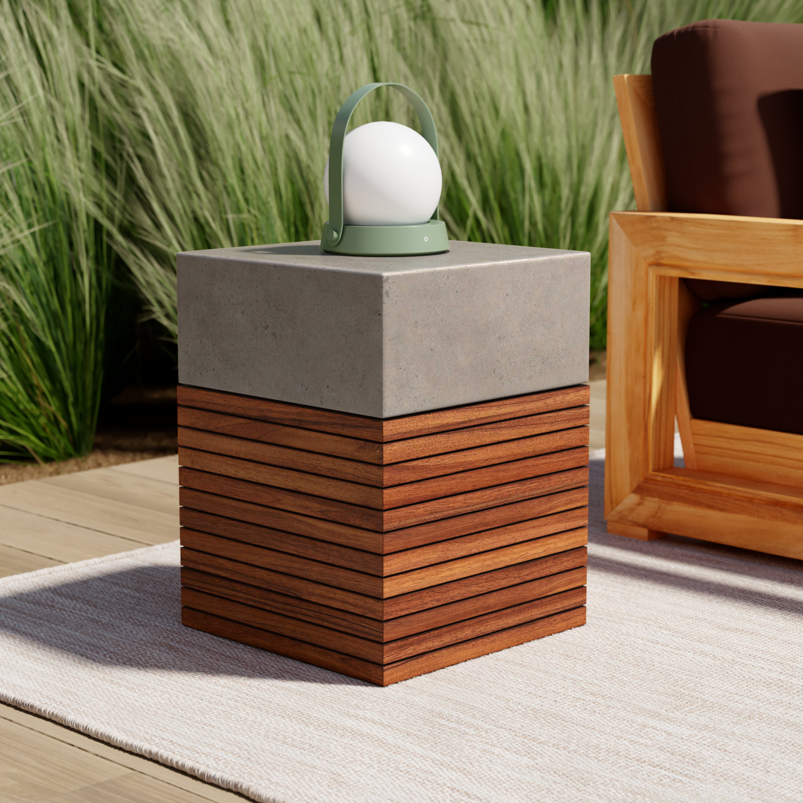 Concrete Accent Stool, Concrete