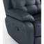 Non inclinable avec table rabattable et cuir véritable en mousse 3 porte-gobelets en acier inoxydable - bleu + gris
