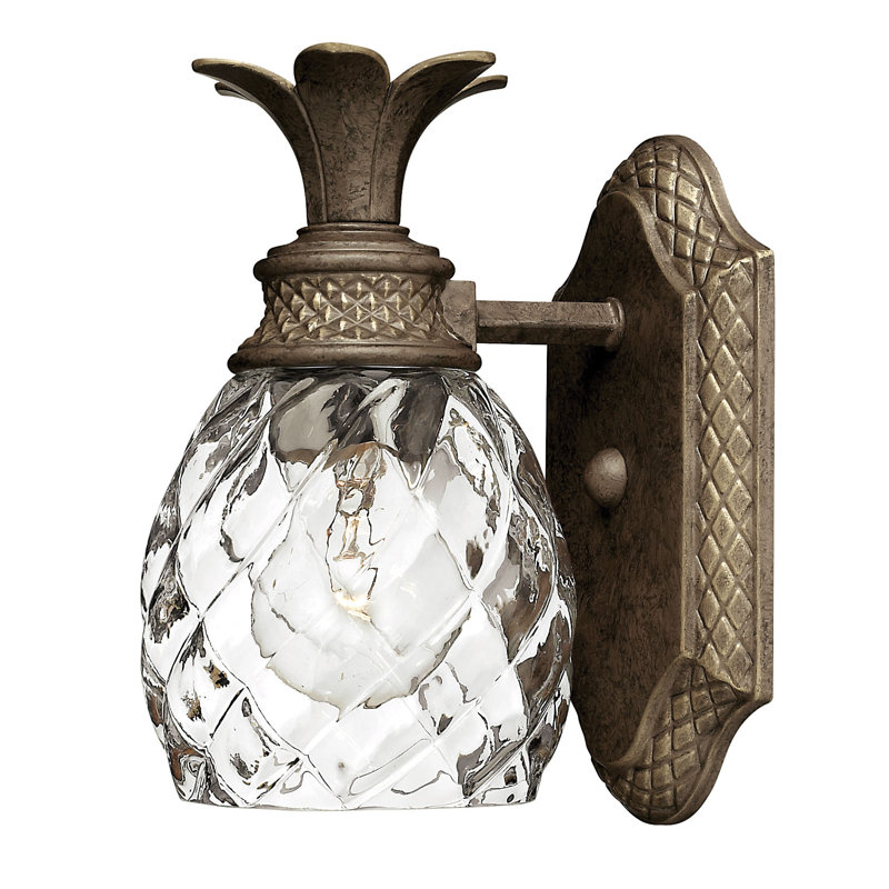Plantation 1-Light Armed Sconce, Pearl Bronze