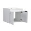 Meuble-lavabo 48 po avec lavabo en résine, portes à fermeture en douceur et armoire murale, fixation à flotteur