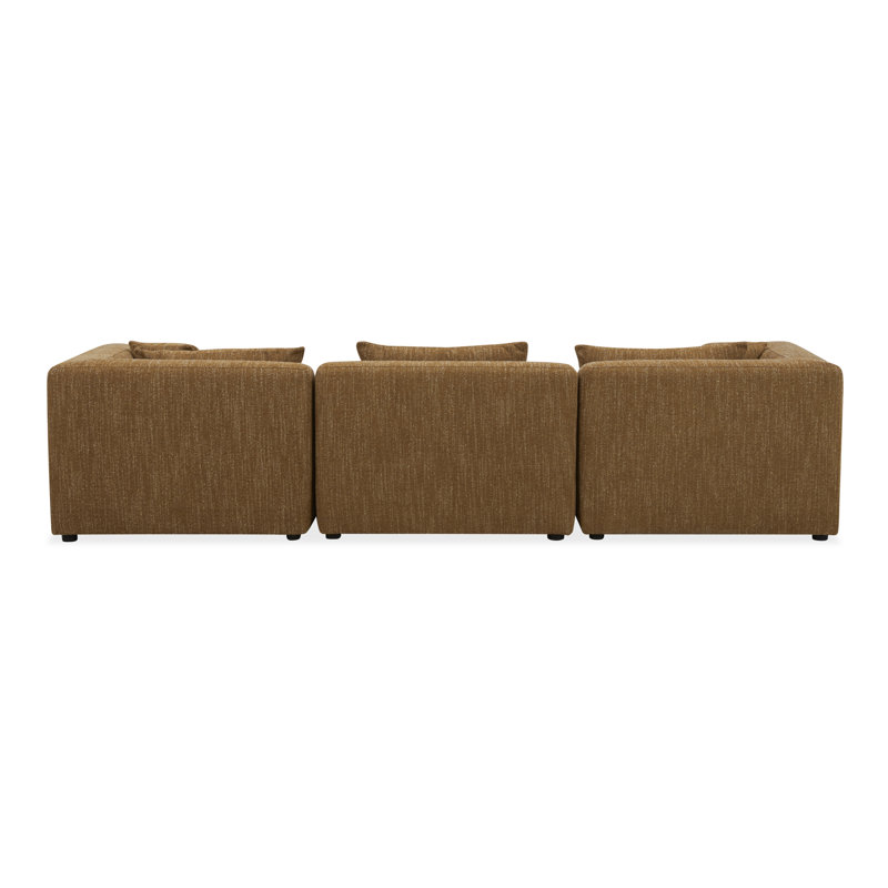 LOWTIDE Modular Sectional, Amber Glow Mustard Tweed