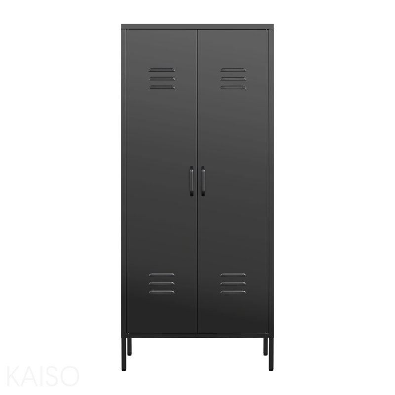 Metal Storage Locker Cabinet With Adjustable Shelves, Multipurpose Freestanding Organizer For Bedroom, Bathroom, Home Office