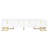 Modern TV Stand With Metal Legs And Gold Handles For Tvs Up To 80'', Media Console Table With Cabinets And Adjustable Shelves, Luxury TV Cabinet With Geometric Lines For Living Room, White-2057517676