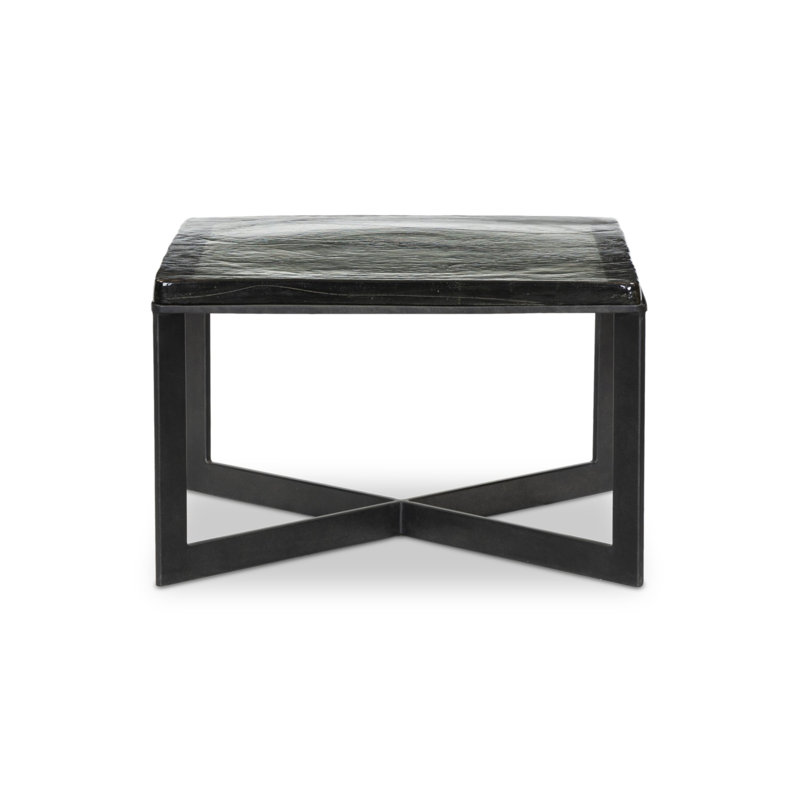 Lennie Glass Coffee Table, Clear Cast Glass