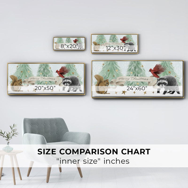 Collection «Christmas in the Forest» - Toile encadrée, H 20 po x l 50 po