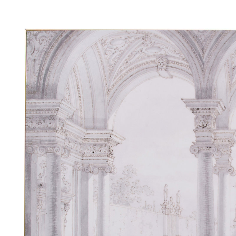 "Architecture historique", peinture sur toile encadrée