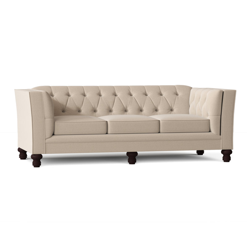 Kirtin Upholstered 89'' Sofa, Crafty Linen