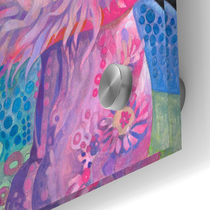 Art mural en verre Rosecliff Heights «Lobster Dance» par David Galchutt, H 36 po x l 24 po x P 0,2 po