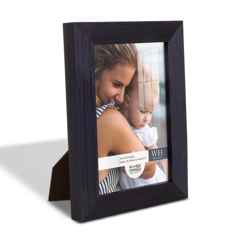 Cadre photo simple en bois, Ébène, 4 po x 6 po