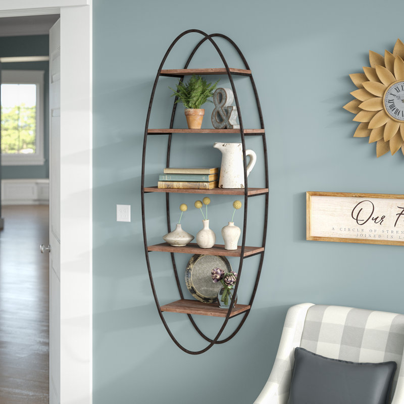 Dorchester 5 Piece Oval Wood Tiered Shelf