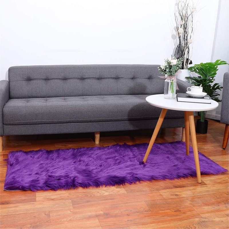 Macmahon Faux Sheepskin Indoor Rug, Runner 2' x 10'
