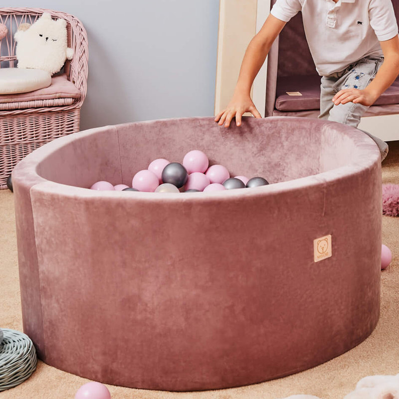 Ball Pit Round Pink with 200 x 6 cm Balls, Pink