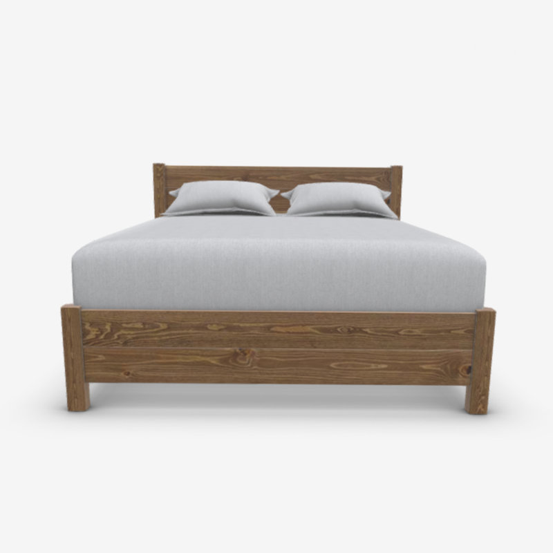 Cadre de lit Edgilyn, Grand lit, Expresso Wood