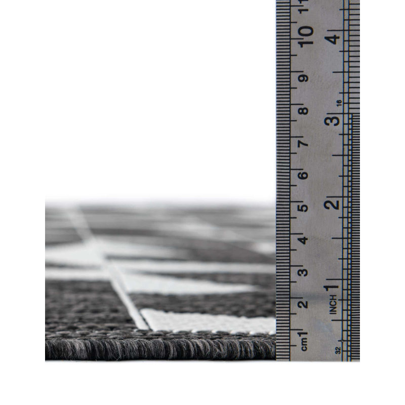 Tapis intérieur / extérieur d'extérieur moderne, Rectangle 4 pi 1 po x 6 pi 1 po