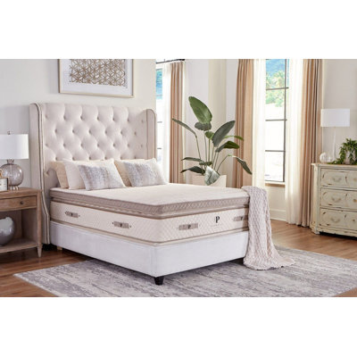 PlushBeds 4-Inch Firm Quilted Organic Mattress Topper