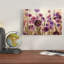 Fleurs roses et mauves, reproduction d'art sur toile tendue-19071228