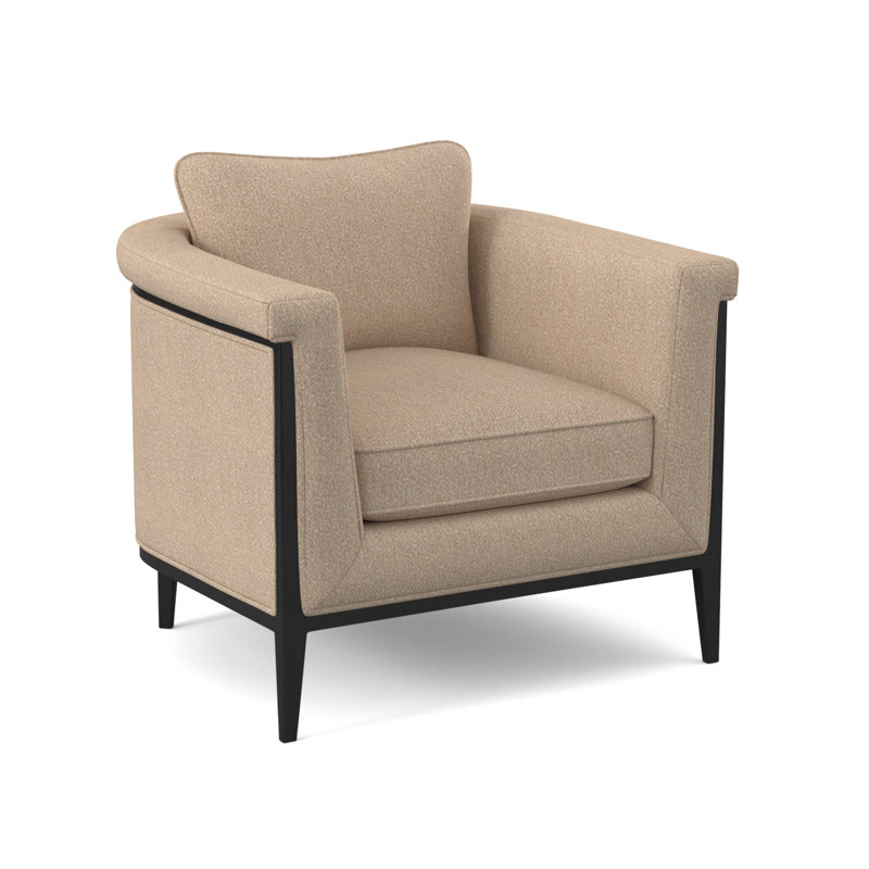 Fauteuil demi-tonneau Chalice, Blé maya, Espresso