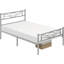 88.5cm Height Metal Bed Frame with Cloud-inspired Design Headboard-1723800742-1728488638