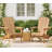 Set of 2 Solid Wood Folding Adirondack Chair for Outdoor Patio, Backyard, Porch, Garden & Deck with Wide Armrests-385135426-336464640