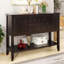 Ample console de rangement rétro avec quatre petits tiroirs et une tablette inférieure pour les salons, les entrées et les cuisines-186837838-186837826-186837830
