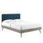Bridgette Wood Platform Bed with Splayed Legs-1249743605-1249743592